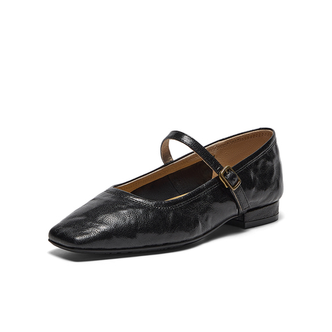 Bata浅口单鞋女2025春季新款复古羊皮优雅百搭淑女玛丽珍7091AAQ5