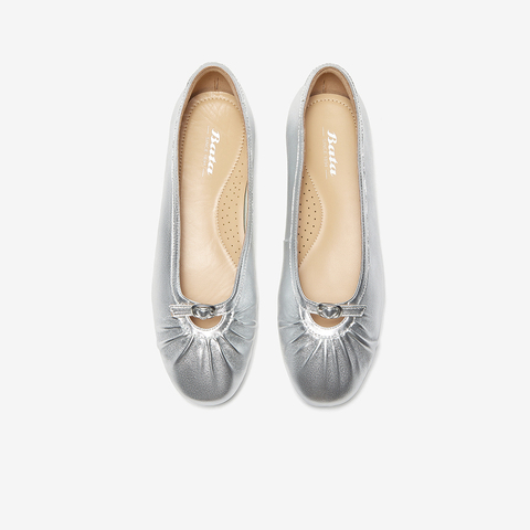 Bata浅口单鞋女2025春商场新款羊皮百搭软底通勤舒适单鞋ART32AQ5