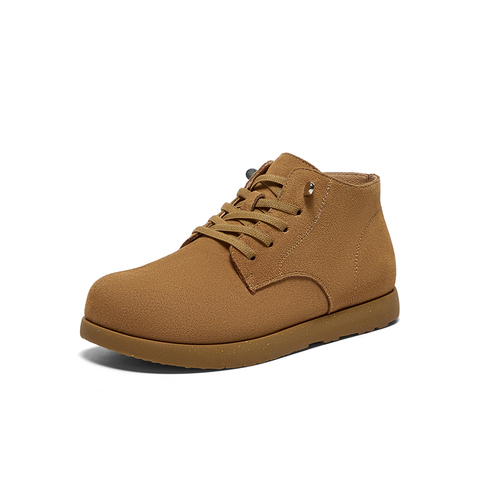 Bata袋鼠鞋女2025春新款百搭牛剖皮厚底百搭高帮单鞋3098DAM5