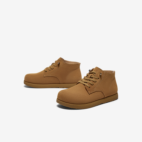 Bata袋鼠鞋女2025春新款百搭牛剖皮厚底百搭高帮单鞋3098DAM5