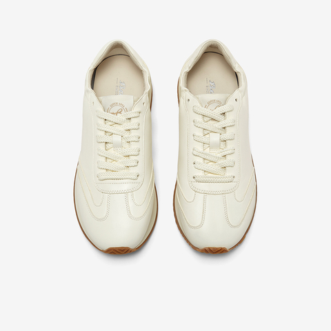 Bata阿甘鞋女2025春季新款牛皮厚底透气休闲百搭运动鞋UNP02AM5