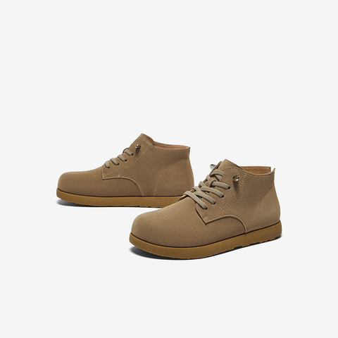 Bata袋鼠鞋女2025春新款百搭牛剖皮厚底百搭高帮单鞋3098DAM5