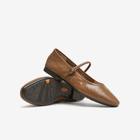 Bata玛丽珍单鞋女2025春商场新款复古羊皮舒适软底浅口鞋AFY34AQ5