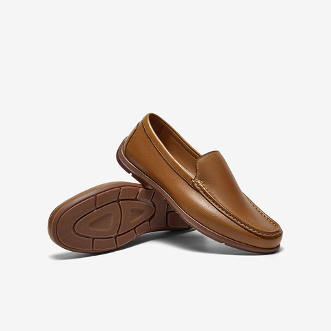 Bata乐福鞋男2025春商场新款通勤牛皮舒适一脚蹬懒人鞋A8S64AM5