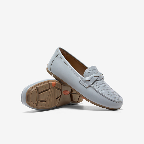 Bata乐福鞋女2025夏季商场新款复古英伦风羊皮软底一脚蹬UFP13BA5