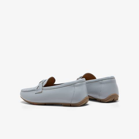 Bata乐福鞋女2025夏季商场新款复古英伦风羊皮软底一脚蹬UFP13BA5