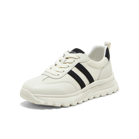 Bata小白鞋女2025夏季商场新款厚底透气休闲百搭运动鞋81638BM5