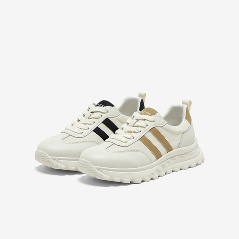 Bata小白鞋女2025夏季商场新款厚底透气休闲百搭运动鞋81638BM5