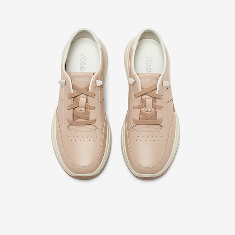 Bata休闲鞋女2025秋季商场新款厚底通勤百搭牛皮运动鞋VLHA8CM5