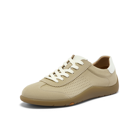 Bata休闲鞋男2025夏商场新款通勤牛剖皮软底德训运动鞋EYR30BM5