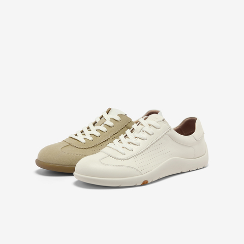 Bata休闲鞋男2025夏商场新款通勤牛剖皮软底德训运动鞋EYR30BM5