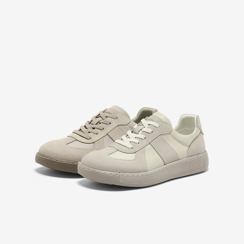 Bata休闲鞋男2025秋季新款牛剖皮透气舒适百搭厚底运动鞋18630CM5