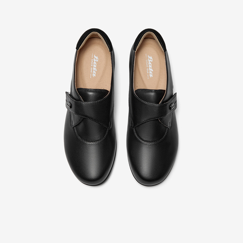 Bata深口单鞋女2025秋季商场新款百搭复古羊皮软底便鞋APZ27CM5