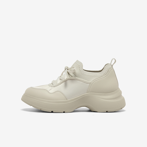 Bata休闲鞋女2025秋商场新款百搭透气优雅厚底通勤单鞋UTW04BM5