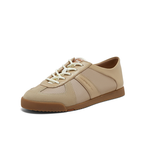 Bata休闲鞋女2025夏新款牛皮通勤百搭德训透气轻便运动鞋ACO36BM5