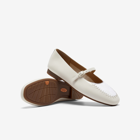 Bata玛丽珍女2025秋季商场新款羊皮法式通勤软底复古单鞋AVL66CQ5