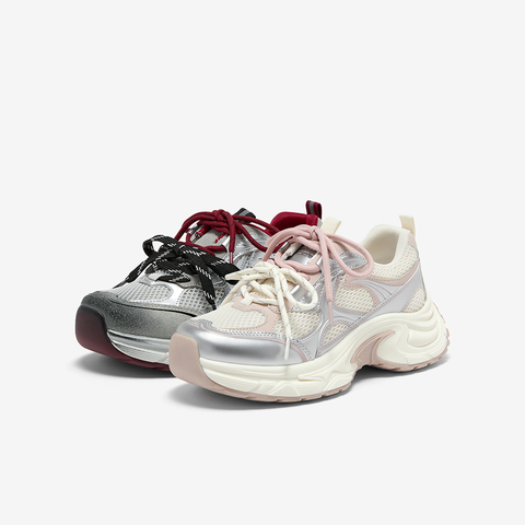 Bata老爹鞋女2025秋商场新款通勤百搭运动时尚厚底休闲鞋5825BCM5