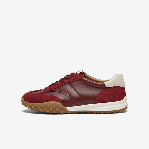 Bata德训鞋女2025秋季商场新款通勤百搭牛皮休闲运动鞋AZX02CM5