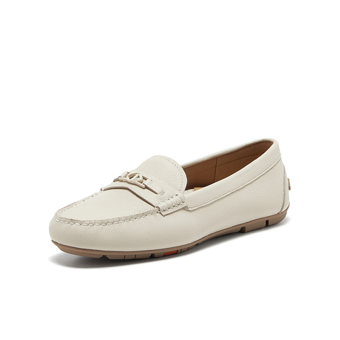 Bata乐福鞋女2025秋商场新款复古英伦风羊皮软底一脚蹬AE263CA5