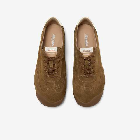Bata休闲鞋女2025秋季商场新款牛皮通勤百搭通勤运动鞋AWU09CM5
