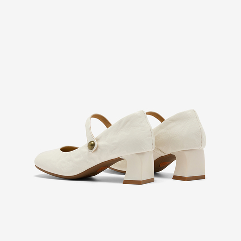 Bata玛丽珍单鞋女2025秋季商场新款复古软底甜美浅口鞋8921DCQ5