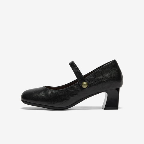 Bata玛丽珍单鞋女2025秋季商场新款复古软底甜美浅口鞋8921DCQ5