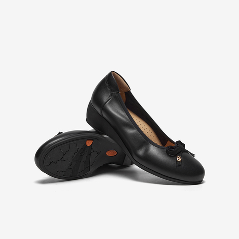 Bata浅口单鞋女2025秋季商场新款牛皮软底通勤粗跟单鞋ACG33CQ5