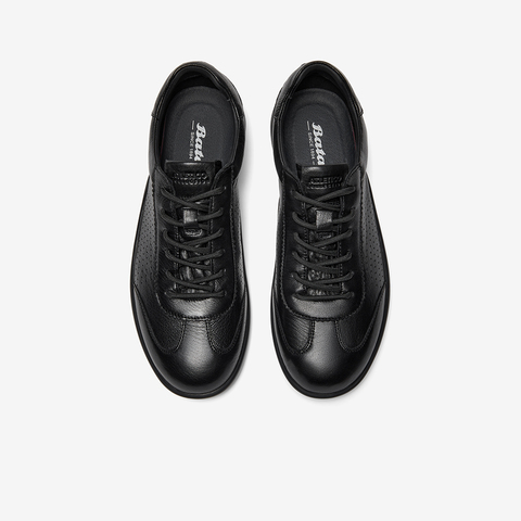 Bata休闲鞋男2025秋季商场新款羊皮通勤百搭软底运动鞋EYR31CM5