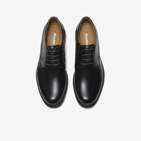 Bata英伦正装皮鞋男2025秋季商场新款牛皮商务通勤德比鞋92A01CM5