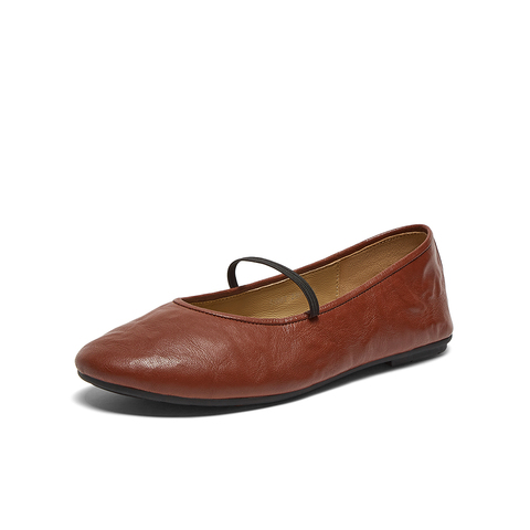 Bata羊皮书玛丽珍女2025秋商场新款百搭通勤浅口软底单鞋53967CQ5