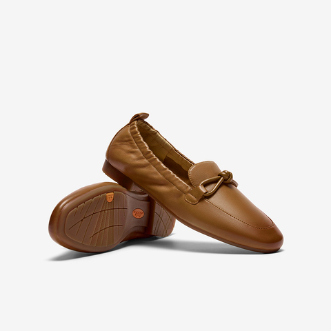 Bata乐福鞋女2025秋商场新款英伦羊皮通勤百搭软底一脚蹬AVL56CA5