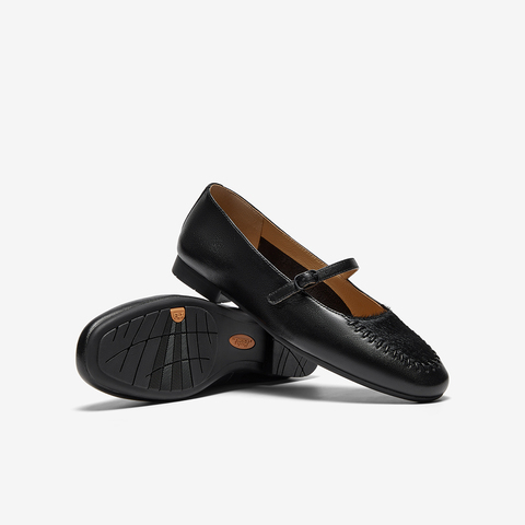 Bata玛丽珍女2025秋季商场新款羊皮法式通勤软底复古单鞋AVL66CQ5