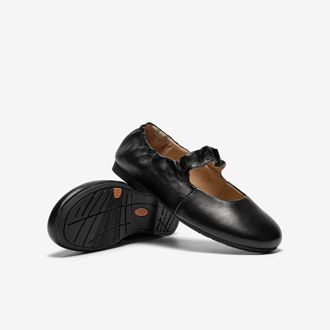 Bata玛丽珍女2025秋商场新款羊皮通勤浅口软底芭蕾舞鞋AUO24CQ5