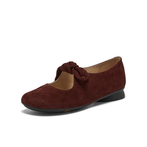 Bata玛丽珍女2025秋商场新款羊皮软底百搭浅口娃娃鞋单鞋AYB29CQ5