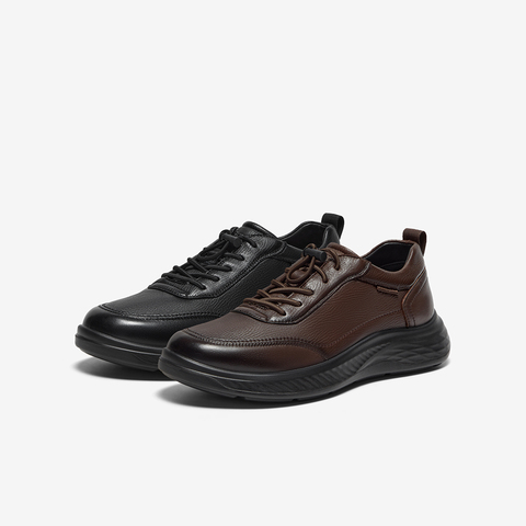 Bata休闲鞋男2025秋季商场新款牛皮羊皮通勤厚底运动鞋92561CM5