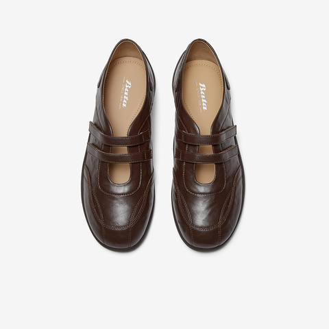 Bata休闲玛丽珍2025秋季商场新款通勤百搭软底开车鞋ALI43CA5