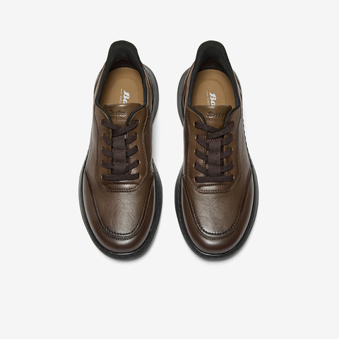 Bata休闲鞋男2025秋季商场新款羊皮通勤厚底通勤休闲皮鞋29282CM5