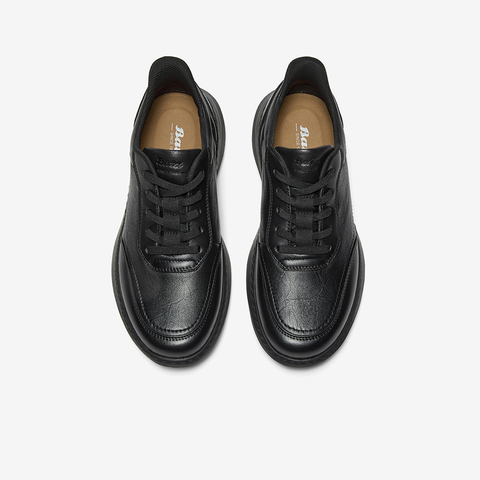 Bata休闲鞋男2025秋季商场新款羊皮通勤厚底通勤休闲皮鞋29282CM5