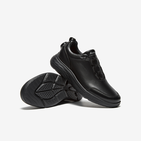 Bata休闲鞋男2025秋季商场新款牛皮厚底透气通勤休闲鞋24025CM5