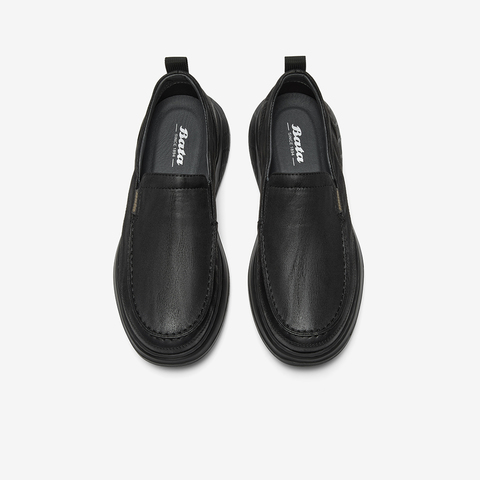 Bata乐福鞋男2025秋季商场新款舒适厚底百搭通勤一脚蹬T2580CM5