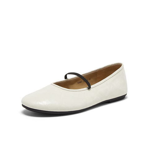 Bata羊皮书玛丽珍女2025秋商场新款百搭通勤浅口软底单鞋53967CQ5