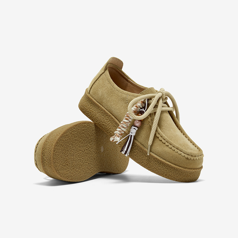 Bata休闲鞋女2025秋季商场新款牛剖皮通勤厚底百搭袋鼠鞋78838CM5