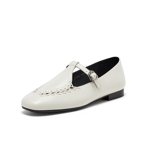 Bata乐福鞋女2025秋季商场新款复古英伦风羊皮软底一脚蹬AVL48CA5