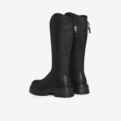 Bata时装靴女2025冬季商场新款英伦百搭长筒通勤骑士靴91020DG5