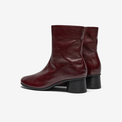 Bata时装靴女2025冬季新款羊皮软底通勤百搭中筒靴66071DZ5