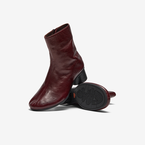 Bata时装靴女2025冬季新款羊皮软底通勤百搭中筒靴66071DZ5