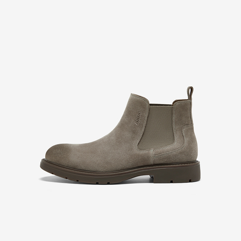 Bata切尔西男2025冬商场新款英伦通勤牛剖皮百搭通勤低靴29693DD5