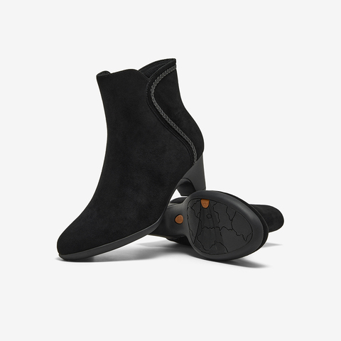 Bata时装靴女2025冬季商场新款羊皮软底通勤百搭短筒靴AQ776DD5