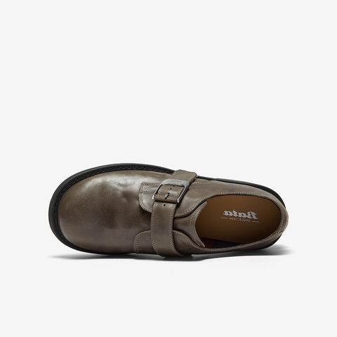 Bata牛津鞋女2025秋商场新款复古英伦风牛皮软底通勤单鞋25801CM5