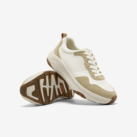 Bata休闲鞋女2025秋季商场新款牛剖皮厚底通勤百搭运动鞋A8A01CM5